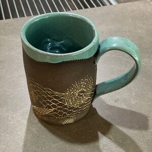 Handcrafted Ceramic Mug with Ocean Design